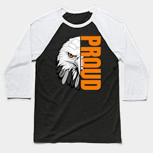 Majestic Proud Eagle - Unique Wildlife Inspired Print Baseball T-Shirt